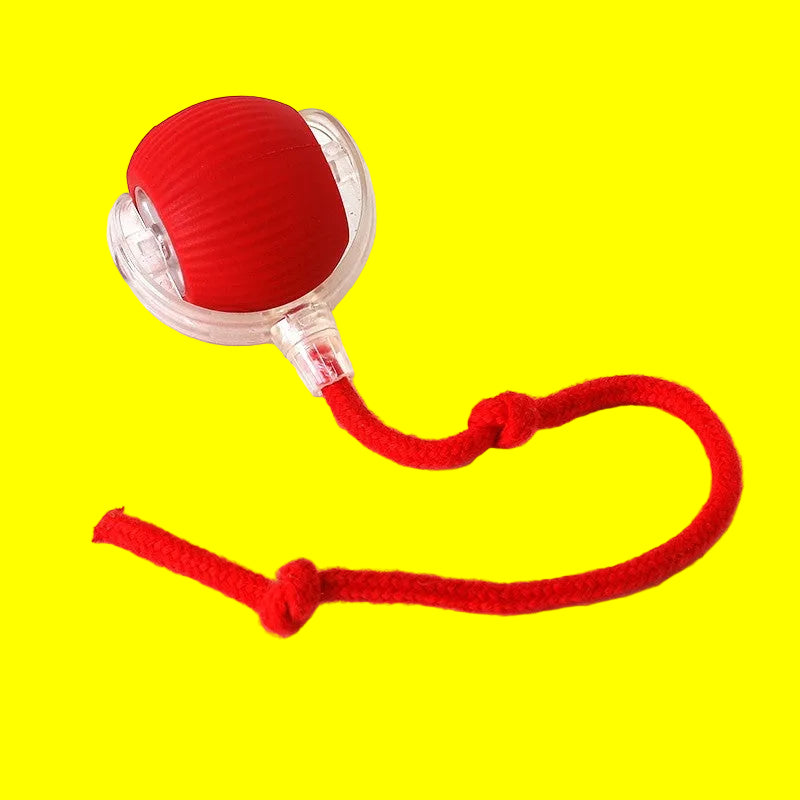 Red long rope wake-up device on a white background with text indicating product details.