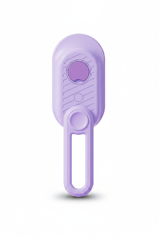 Purple plastic tool on a white background